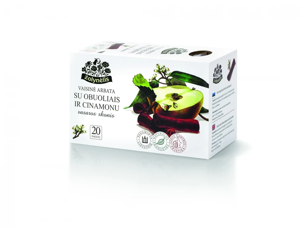 Arbata ŽOLYNĖLIS, su obuoliais ir cinamonu 20 x 2,5 g