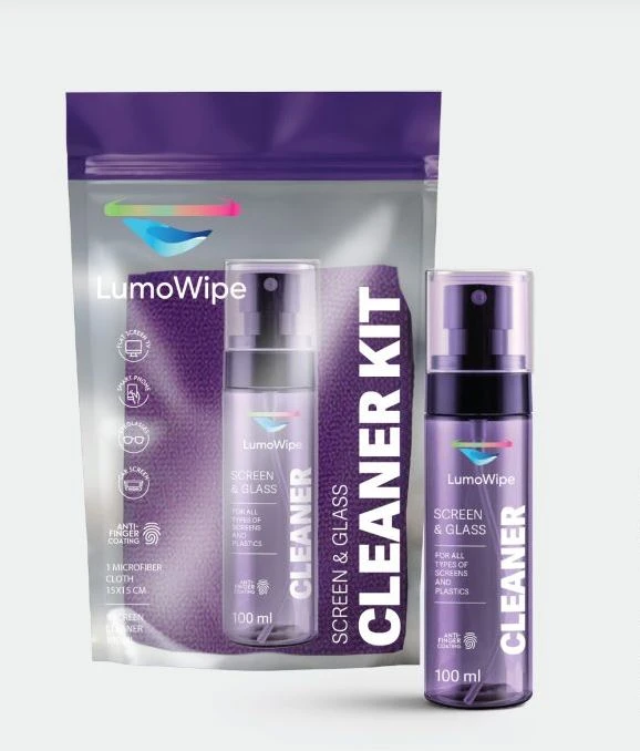 Valiklis Ekranų ir stiklo valymo rinkinys LumoWipe, 100 ml, su šluoste