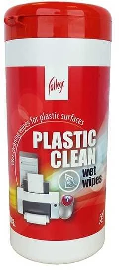 Servetėlės plastikinių paviršių valymui College, 100 drėgnų servetėlių plastikinėje dėžutėje