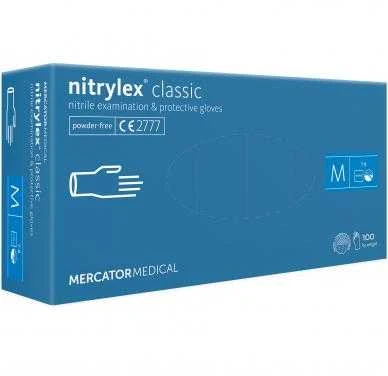 Vienkartinės nitrilinės pirštinės BERRY Mėlyna, M dydis, mėlynos sp., be pudros, 100 vnt.