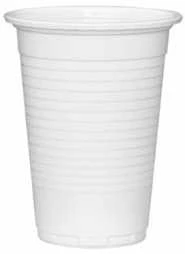 Vienkartinės stiklinės šaltiems gėrimams, 200ml, 100vnt., baltos spalvos