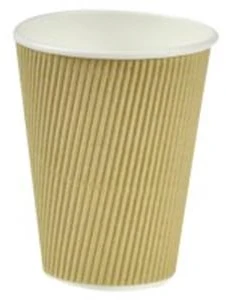 Vienkartiniai puodeliai RIPPLE, popieriniai, 355 ml, D90 mm, 25 vnt.