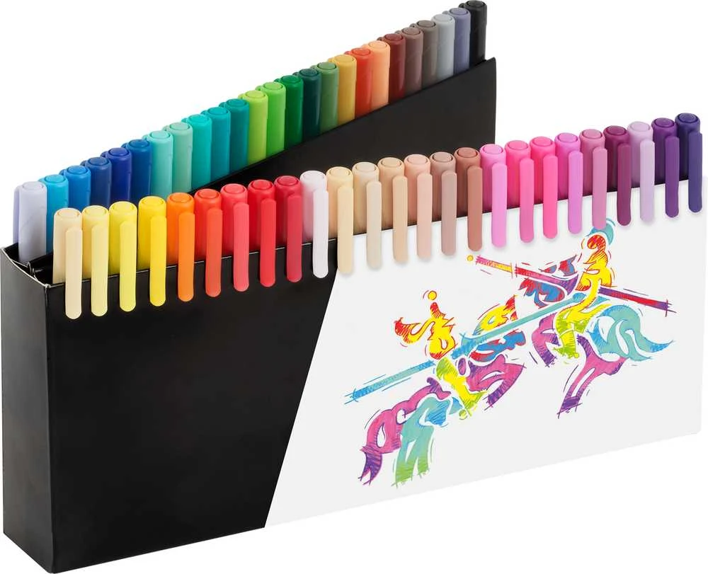 Flomasteriai Faber-Castell Juodas Edition, 50 spalvų