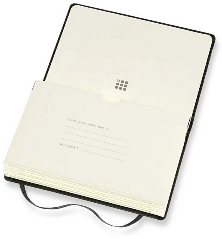 Vizitinių kortelių dėklas Moleskine Pro Portfolio, juodos spalvos