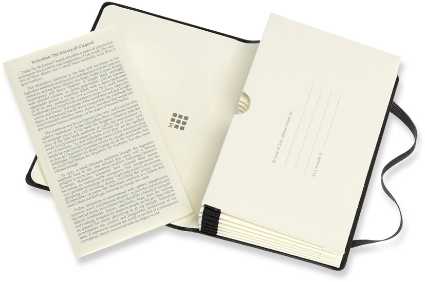 Vizitinių kortelių dėklas Moleskine Pro Portfolio, juodos spalvos