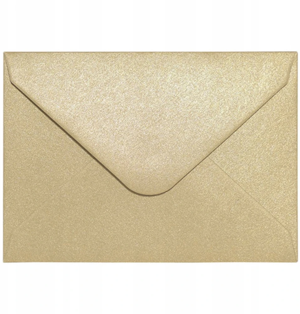 Galeria Papieru Vokai 70x100mm PEARL 150g 10vnt auksiniai