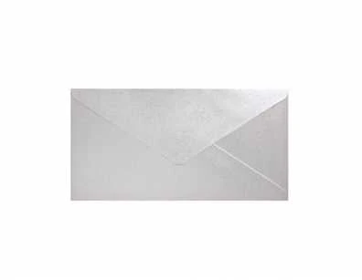 Galeria Papieru Vokai Galeri Papieru 80mmx160mm,150g/m2, 10vnt, šviesios perlų sidabrinės spalvos