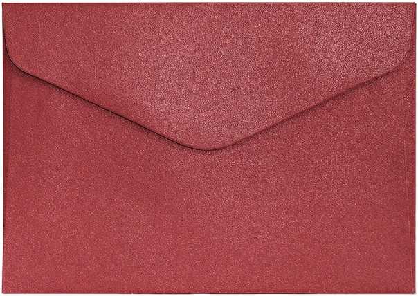 Galeria Papieru Vokai Galeri Papieru, C6 Pearl red, 150g/m2, 10 vnt./pak.