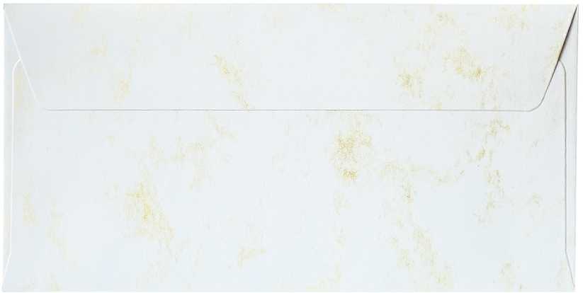 Galeria Papieru Vokai Galeri Papieru, DL Marble Metallic Light Gold, 120 g/m2, 10 vnt./pak.