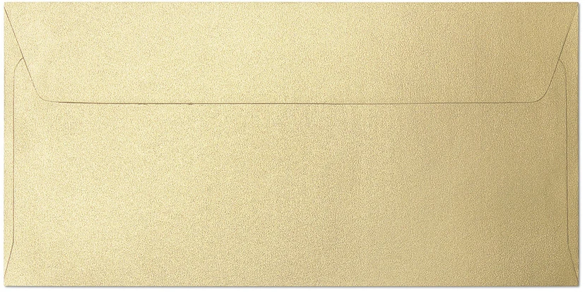 Galeria Papieru Vokai Galeri Papieru, DL Pearl auksinis, 110 x 220 mm, 120 g/m2, 10 vnt./pak.