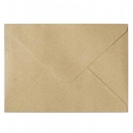 Galeria Papieru Vokas 70x100mm pastelinės tamsiai smėlio spalvos, 120g/m2, 10vnt