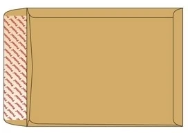 Eurocopert Vokas B4, 250x353mm, su nuplėšiama juostele, sutvirtintu dugnu, 40mm praplatėjimas, rudos spalvos