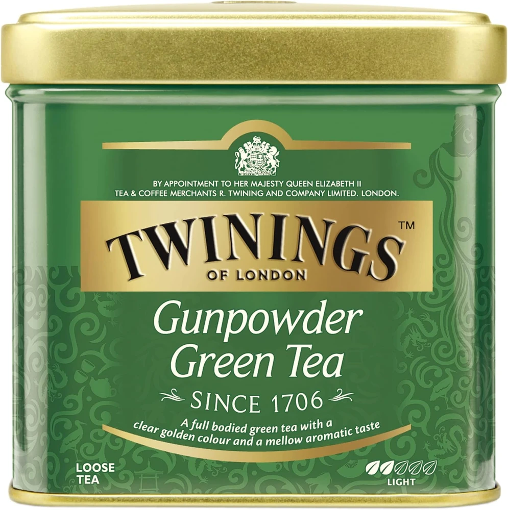 Žalioji arbata TWININGS Gunpowder Žalias, skardinė, 100 g
