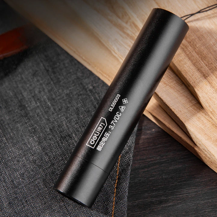 Žibintuvėlis DELI su 3W baterija 1200mAh LED aliuminio korpusu
