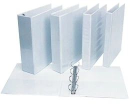 Žiedinis segtuvas Panta Plast, A4, 55mm, 4 žiedų, baltos spalvos