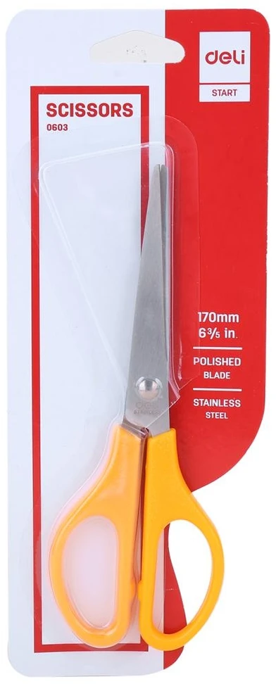 Žirklės DELI 17cm, įvairių spalvų