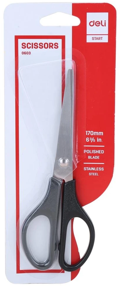 Žirklės DELI 17cm, įvairių spalvų