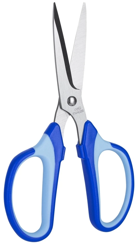Žirklės DELI 6001 19cm soft touch, juodos