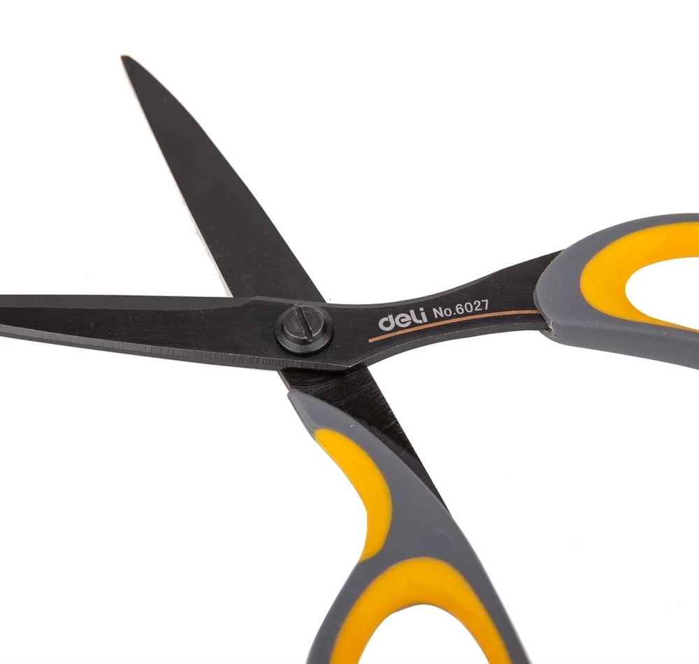 Žirklės DELI E6027, 17.5cm, juodos spalvos
