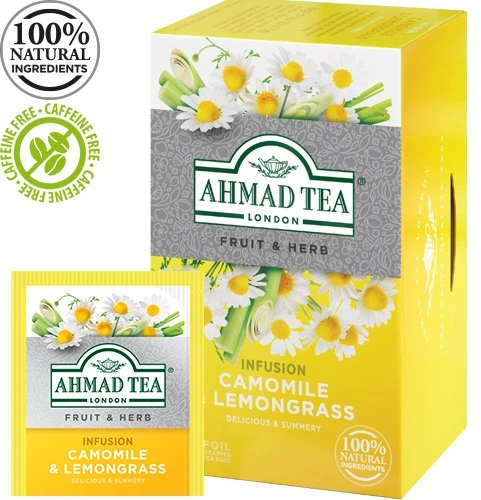 Žolelių arbata Ahmad Camomile and Lemongrass, 20×1,5g