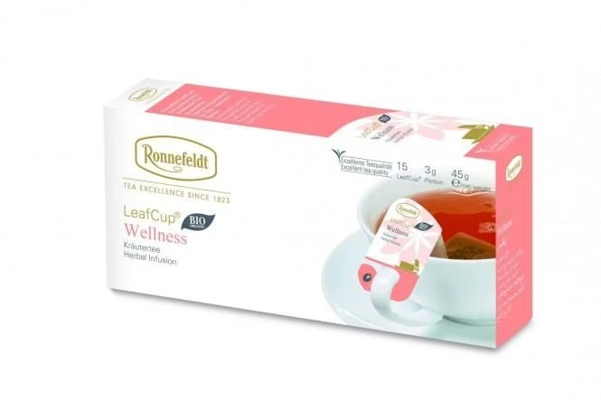 Žolelių arbata Ronnefeldt Leaf cup Wellness, 15 pakelių