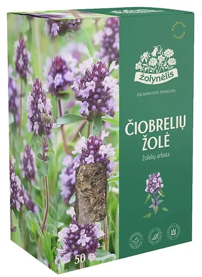Žolelių arbata ŽOLYNĖLIS Čiobrelių žolė, 50 g