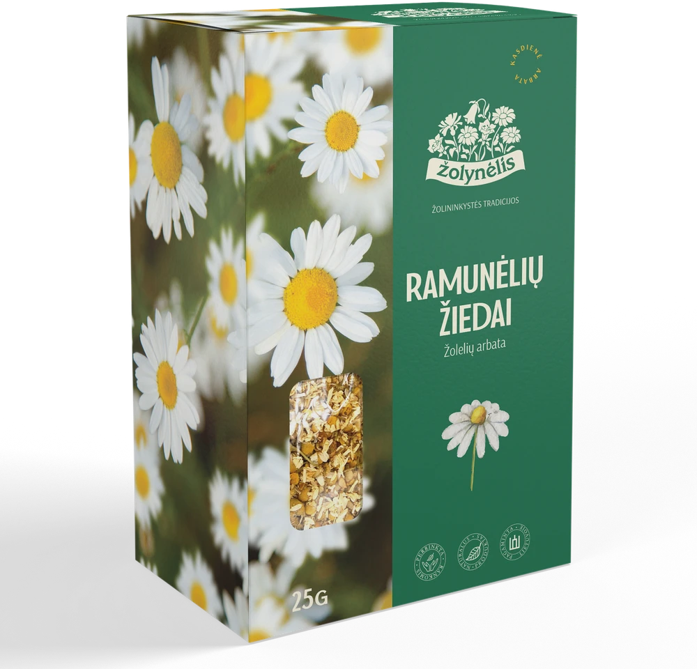 Žolelių arbata ŽOLYNĖLIS Ramunėlių žiedai, 25 g