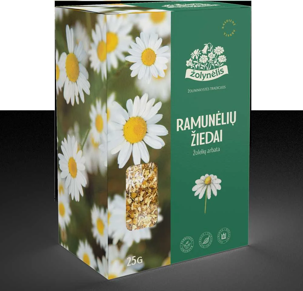 Žolelių arbata ŽOLYNĖLIS Ramunėlių žiedai, 25 g