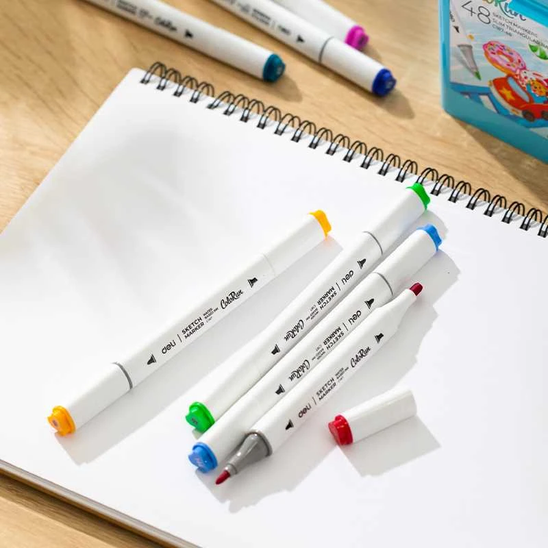 Žymekliai piešimui DELI Sketch, dvipusiai, 36 spalvų