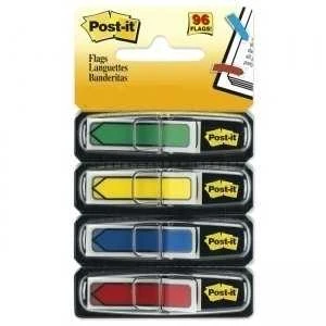 Lipnūs žymekliai Post-it Strėlytės, keičiami, 4 spalvos