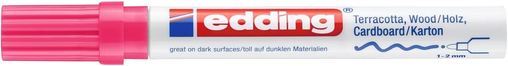 Žymeklis Edding 4040 lako pagrindu, apvaliu galiuku, 1-2mm, skirtas dekoravimui, matinės rožinės spalvos