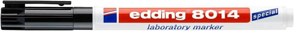 Žymeklis laboratorijoms Edding 8014, apvaliu galiuku, juodos spalvos