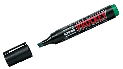 Mitsubishi Electric Uni Mitsubishi Pieštukas Žymeklis su vandens pagrindo tušu Uni Prockey PM-126, 1-5.7 mm, kirsta galvutė, žalias 1217-027