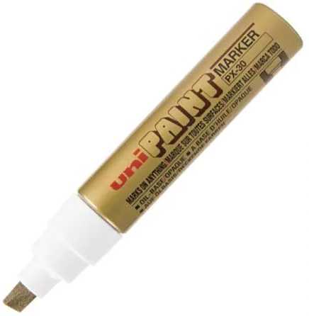 Uni Mitsubishi Pencil Žymeklis UNI PX-30, aliejiniu tušu, auksinės spalvos