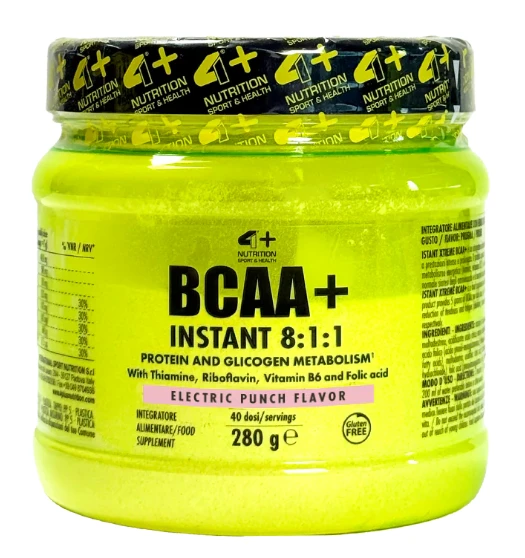 4+ Nutrition BCAA+ Instant 8:1:1 280 g + gertuvė dovanų : Skonis - Apelsininis