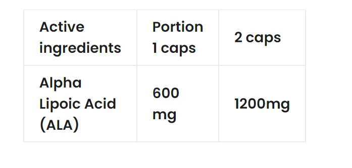 7 Nutrition ALA 600 mg 60 kaps.