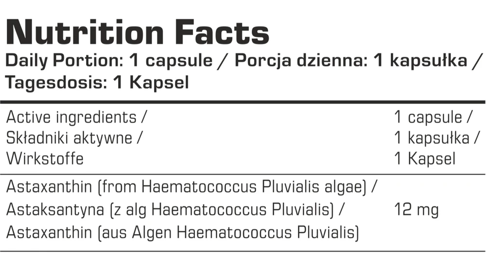 7 Nutrition Astaxanthin 12 mg 60 kaps.