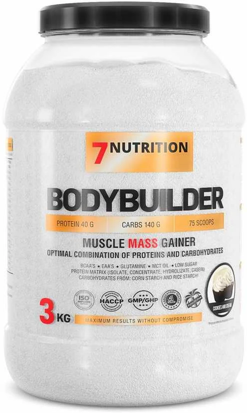 7 Nutrition Bodybuilder 3kg : Skonis - Sausainių ir grietinėlės
