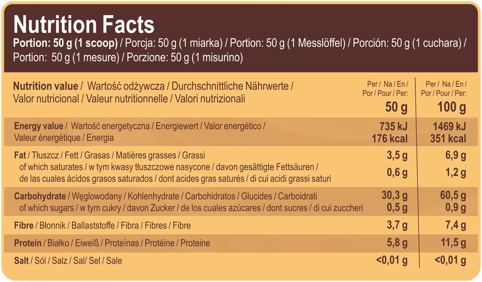 7 Nutrition Instant OATS 1kg avižos : Skonis - Šokoladinis riešutų