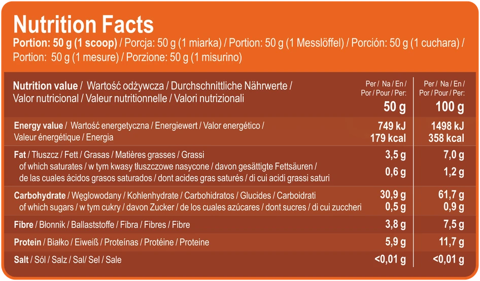 7 Nutrition Instant OATS 1kg avižos : Skonis - Šokoladinis riešutų