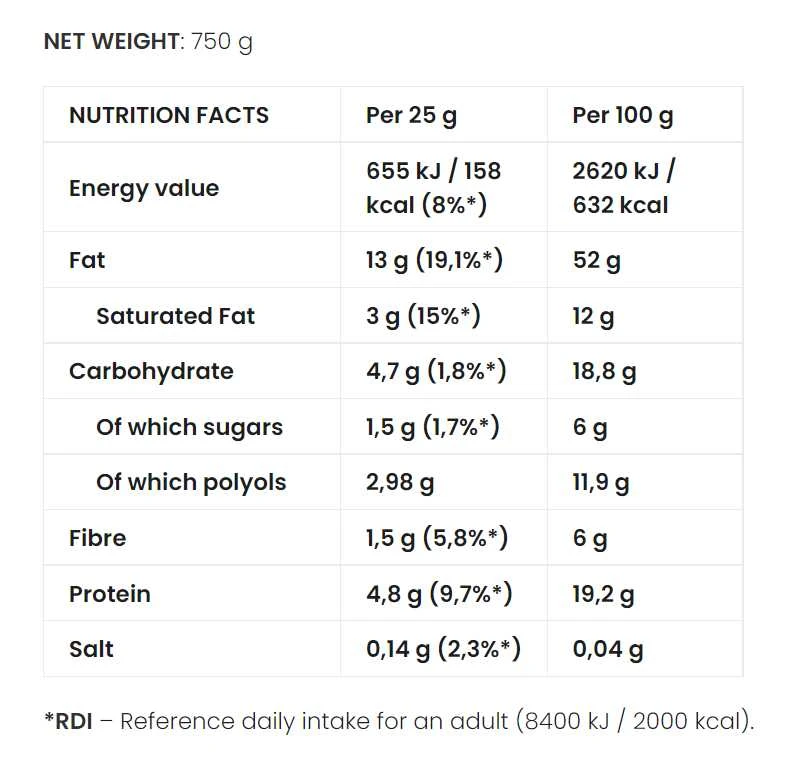 7 Nutrition Kreminis 750 g Caramel crunch KETO