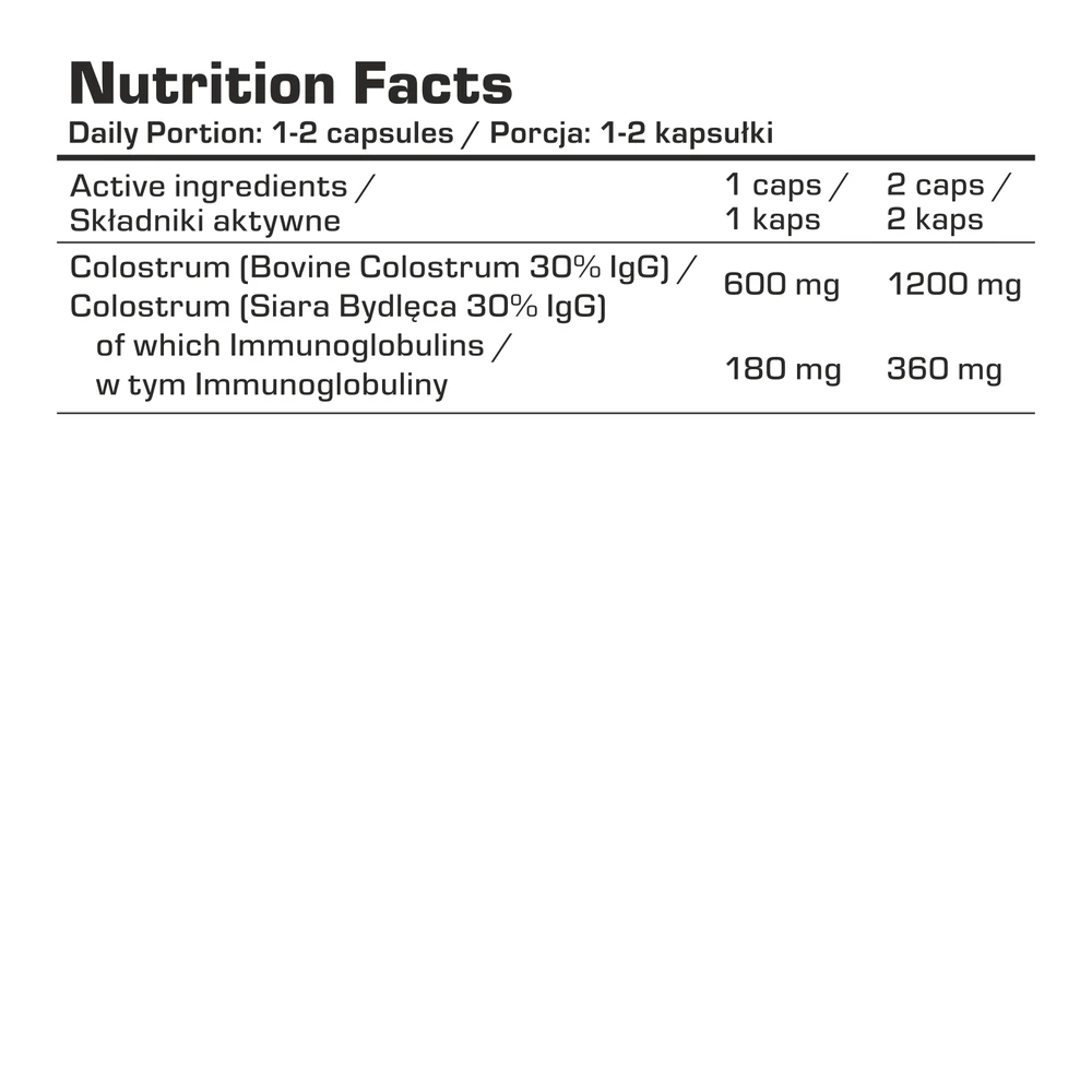7 Nutrition Lactoferrin 90% 100 mg 60 kaps.