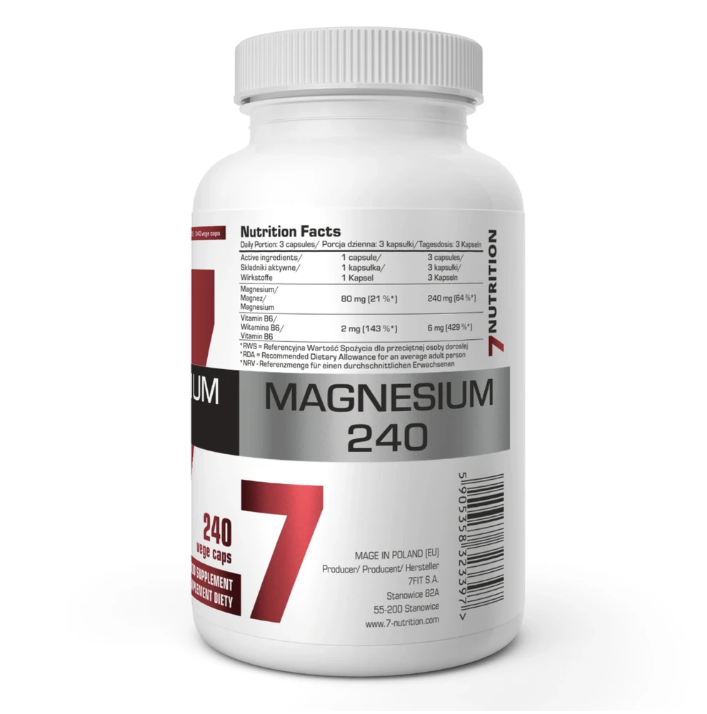 7 Nutrition Magnesium 240 240 kaps.