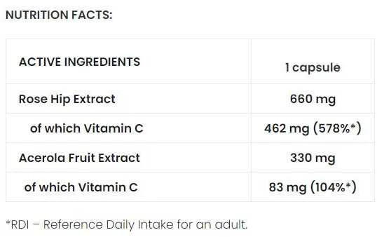 7 Nutrition Natural Vitamin C 60 kaps.