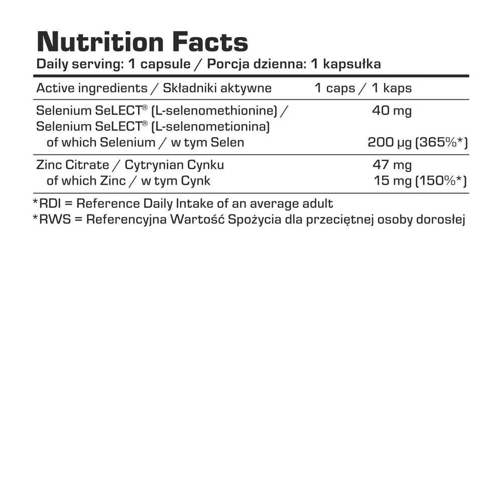 7 Nutrition Selenium + Zinc 120 kaps.