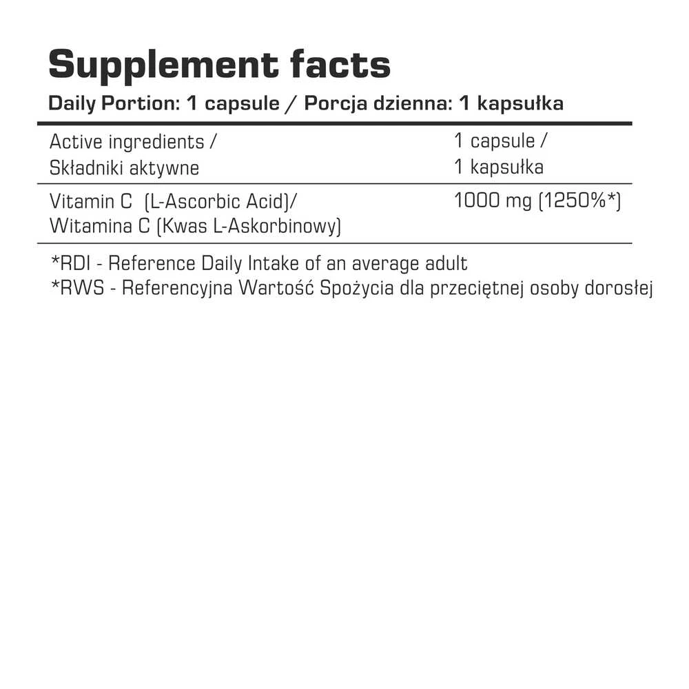 7 Nutrition Vitamin C 1000 90 kaps.