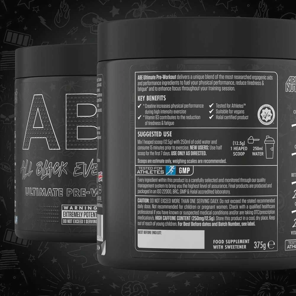 Applied Nutrition ABE 375 g Ultimate Pre-workout : Skonis - Slush Puppie Mėlyna raspberry