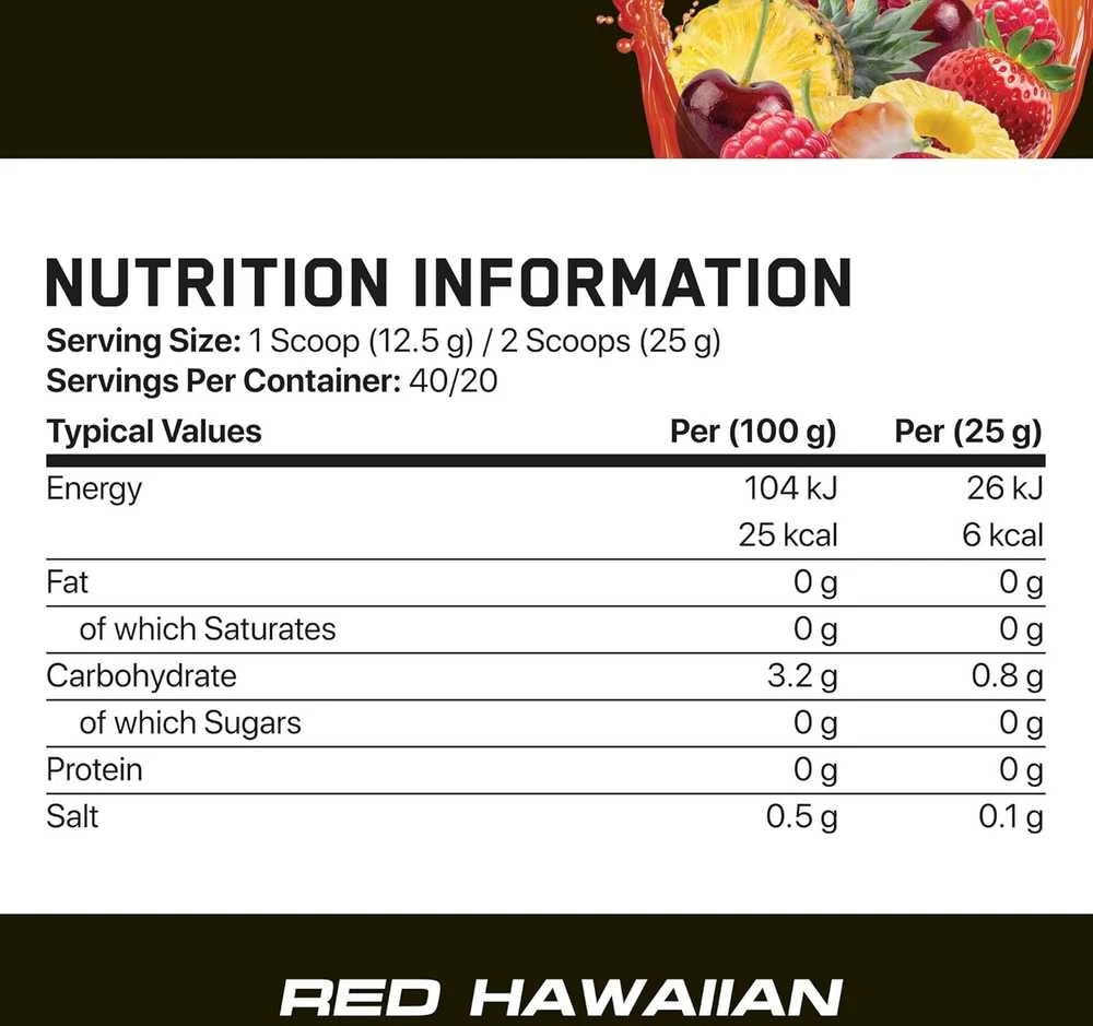 Applied Nutrition ABE Pump 500g : Skonis - Uogų ir vaisių (Raudona Havaiian)