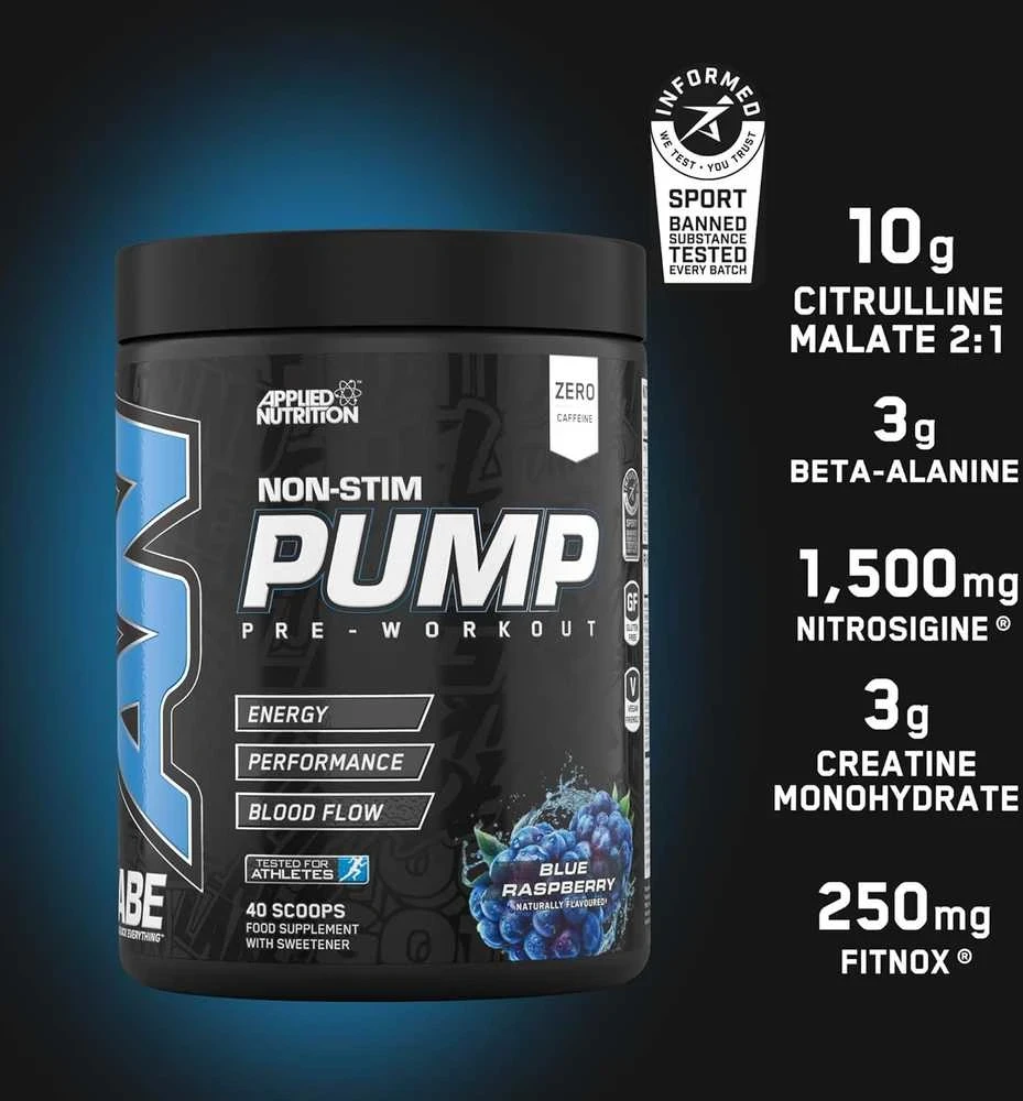 Applied Nutrition ABE Pump 500g : Skonis - Uogų ir vaisių (Raudona Havaiian)