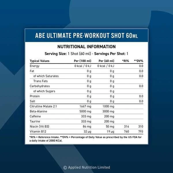 Applied Nutrition ABE SHOT 60 ml : Skonis - Energy